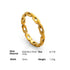 Gold Plated Dainty Link Chain Ring for Women, Stainless Steel, Stackable Minimalist Jewelry, Everyday Band