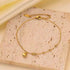 Gold Plated Stainless Steel Tiny Heart Beaded Anklet – Delicate Summer Charm Chain for Casual & Beach Style