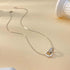 Stainless Steel Double Ring Necklace – Interlocking CZ Eternity Circles, Minimalist Jewelry in Gold and Silver