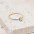 Solitaire Oval CZ Engagement Ring for Women, Thin Rope Chain Band, 18K Gold Plated Stainless Steel Wedding Ring