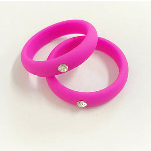5MM Silicone Ring with Sparkling CZ Diamond – Slim, Flexible & Stylish Alternative for Active Lifestyles