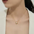 Gold Plated Stainless Steel Horseshoe Pendant Necklace with Pearl – U Shape Lucky Charm Minimalist Jewelry