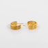 Triple Hoop Huggie Earrings – 18K Gold Plated Stainless Steel Interlocking Chunky Studs for Bold Everyday Style