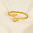Gold Snake Cuff Bracelet for Women, Textured Stainless Steel Serpent Bangle – Bold Minimalist Jewelry Statement