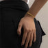 Herringbone Chain Bracelet for Women, 18K Gold Color Stainless Steel, Elegant Flat Snake Link Design, Tarnish Resistant