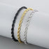 Men's Rope Chain Bracelet, Stainless Steel, Braided Design, Gold & Silver Color, Bold Everyday Jewelry