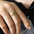 Emerald Cut Solitaire CZ Engagement Ring for Women, Gold Plated Stainless Steel, Dainty Rectangle Design