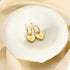 Gold Plated Stainless Steel Heart CZ Dangle Huggie Earrings for Women, Romantic Hoop Design with Sparkling Accent