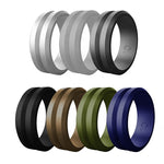 V Shape Silicone Ring for Men – Flexible Rubber Band with Center Cut, Ideal for Work, Gym, and Outdoor Activities