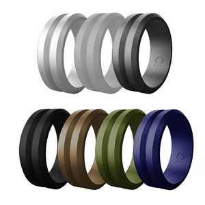 V Shape Silicone Ring for Men – Flexible Rubber Band with Center Cut, Ideal for Work, Gym, and Outdoor Activities