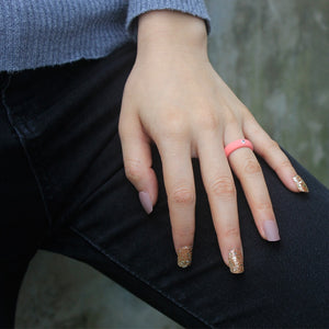 5.7MM Silicone Ring with Sparkling CZ Diamond – Lightweight, Flexible & Stylish Band for Everyday Comfort