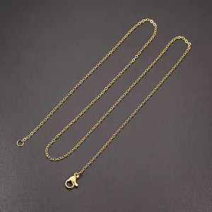 Stainless Steel 1.2mm Cable Chain Necklace in Gold & Silver, Durable Jewelry Chain for Men & Women