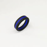 Triple Band Silicone Ring for Men – Sandwich Band For Women – Durable, Flexible Design with Distinctive Middle Stripe Accent