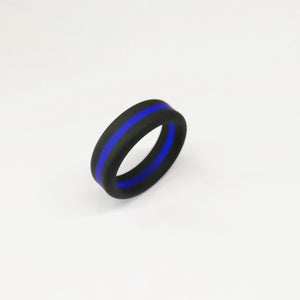 Triple Band Silicone Ring for Men – Sandwich Band For Women – Durable, Flexible Design with Distinctive Middle Stripe Accent