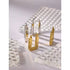 Geometric U-Shape Rectangle Earrings – 18K Gold Plated or Silver Stainless Steel Minimalist Drop Studs