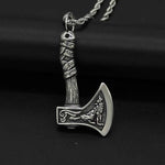 Men’s Viking Axe Pendant Necklace – Stainless Steel, Available in Gold, Silver & Black Finishes