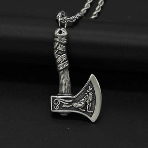 Men’s Viking Axe Pendant Necklace – Stainless Steel, Available in Gold, Silver & Black Finishes