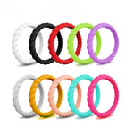 Twist Design Silicone Ring for Men – Soft Rubber Spiral Band, Flexible & Durable, Perfect for Active Lifestyles
