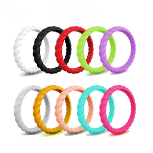 Twist Design Silicone Ring for Men – Soft Rubber Spiral Band, Flexible & Durable, Perfect for Active Lifestyles