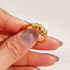 Twisted Rope Ring – 18K Gold Plated Stainless Steel Textured Band with Braided Design for Everyday Elegance