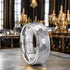 8mm Hammered Tungsten Carbide Wedding Band Ring – Eternity Comfort Fit Ring for Men – Durable & Modern Style