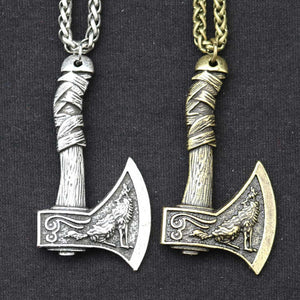Men’s Viking Axe Pendant Necklace – Stainless Steel, Available in Gold, Silver & Black Finishes