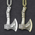 Men’s Viking Axe Pendant Necklace – Stainless Steel, Available in Gold, Silver & Black Finishes