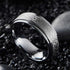 8mm Tungsten Carbide Wedding Band – Laser Engraved Celtic Knot Ring with Stepped Edges and Matte Brushed Finish