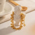 18K Gold Plated Stainless Steel Dangle Ball Chain Bracelet – Cuban Link Gold Chain for Women, Modern Style