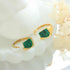 Adjustable Malachite Ring – Stainless Steel Statement Jewelry in Gold, Rose Gold, or Silver with Green Stone Accent