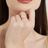 Thin Freshwater Pearl Stackable Ring for Women, Stainless Steel Band in Gold or Silver, Minimalist Design