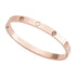 Clover Design CZ Bangle Bracelet, Stainless Steel with Cubic Zirconia, Gold, Silver & Rose Gold Colors Available