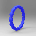 Wave Pattern Silicone Ring for Men – Flexible Rubber Band with Wavy Texture, Lightweight & Daily Comfort
