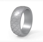 Fish Scale Silicone Ring for Men – Textured, Flexible Rubber Band with Unique Scale Pattern for Daily Wear