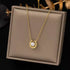 Gold Plated Stainless Steel Horseshoe Pendant Necklace with Pearl – U Shape Lucky Charm Minimalist Jewelry