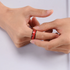 8mm Black Tungsten Carbide Ring with Red or Blue Meteorite Inlay and Deer Arrow Design – Hunter Wedding Band