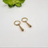 Stainless Steel Baton Huggie Hoop Earrings in Silver & Gold – Sleek Drop Design for Everyday Minimalist Style