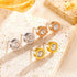 Roman Numeral Stud Earrings with CZ Center, Stainless Steel, Hypoallergenic, Gold, Silver & Rose Gold for Women & Men