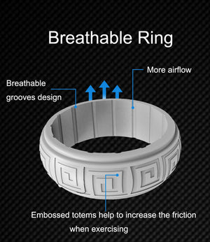 Gyration Twist Silicone Ring for Men – Flexible Rubber Band with Unique Swirl Design, Lightweight & Comfortable