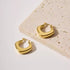Chunky Dome Earrings for Women, Bold 18K Gold Plated Stainless Steel Studs, Minimalist Statement Jewelry