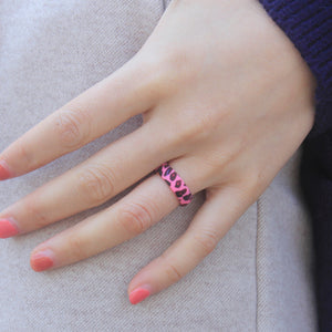 Trendy Silicone Leopard Pattern Ring – Soft Flexible Band with Embossed Animal-Inspired Texture for Daily Comfort
