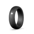 5.7MM Silicone Ring with Sparkling CZ Diamond – Lightweight, Flexible & Stylish Band for Everyday Comfort