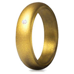 5.7MM Silicone Ring with Sparkling CZ Diamond – Lightweight, Flexible & Stylish Band for Everyday Comfort