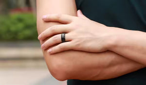 8mm Black Tungsten Carbide Wedding Band for Men – Center Groove Matte Finish Ring – Scratch Resistant Comfort Fit
