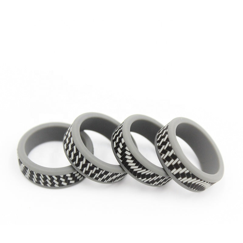 Textured Fiber-Style Silicone Ring for Men – Sleek, Durable Rubber Band with Subtle Grip & Modern Vibes
