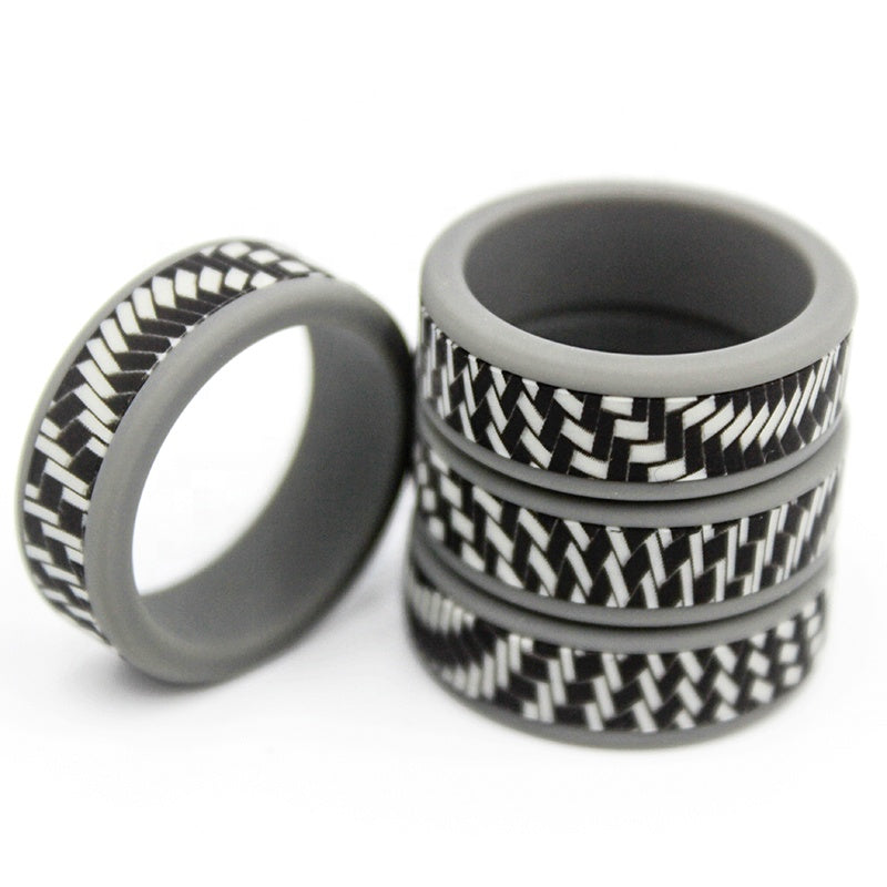 Textured Fiber-Style Silicone Ring for Men – Sleek, Durable Rubber Band with Subtle Grip & Modern Vibes