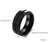 8mm Black Tungsten Carbide Wedding Band for Men – Center Groove Matte Finish Ring – Scratch Resistant Comfort Fit