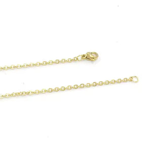 Stainless Steel 1.2mm Cable Chain Necklace in Gold & Silver, Durable Jewelry Chain for Men & Women