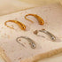 Minimalist Oval Loop Drop Earrings, Long Hook Dangle Earrings, Stainless Steel Design in Gold and Silver Tones