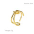 Adjustable Knot Wire Ring for Women, Stainless Steel Open Band in Gold or Silver, Minimalist Stackable Design